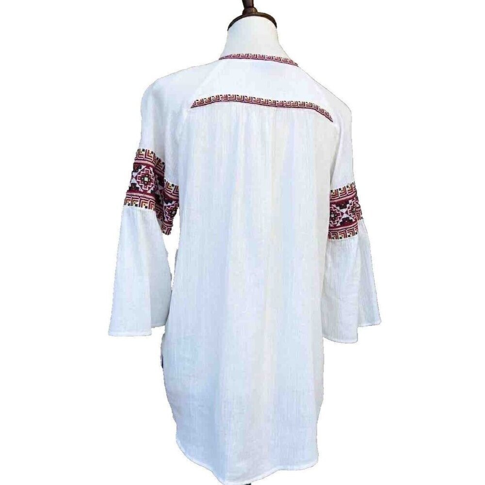 French Connection Women's White Adanna Embroidered Top Size M - Picture 12 of 15
